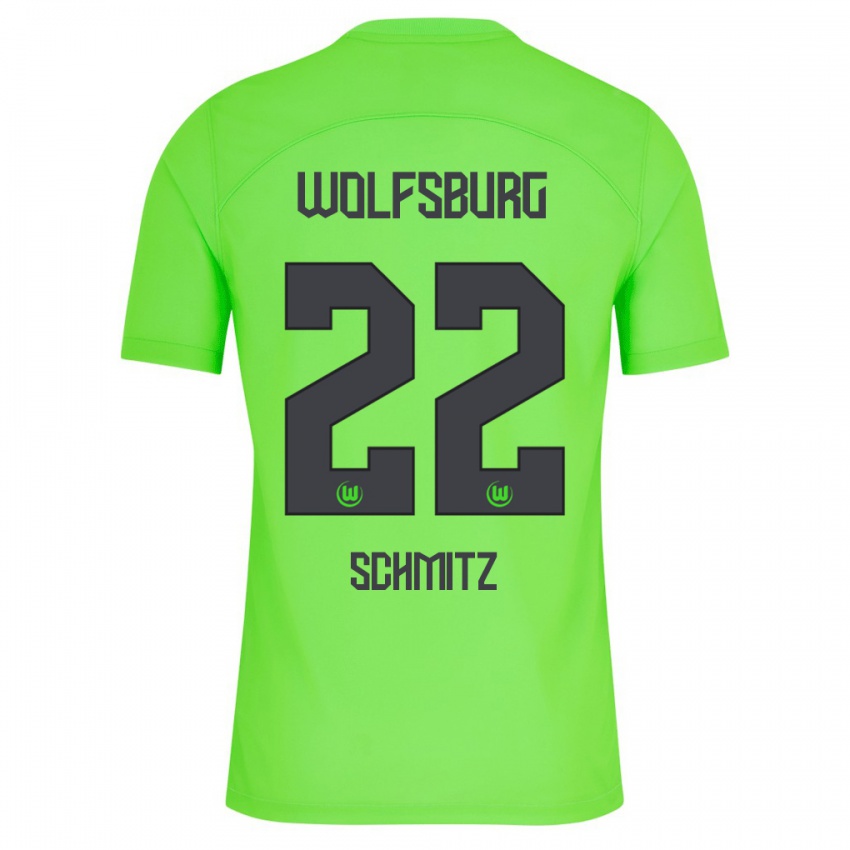 Kobiety Lisa Schmitz #22 Zielony Domowa Koszulka 2023/24 Koszulki Klubowe