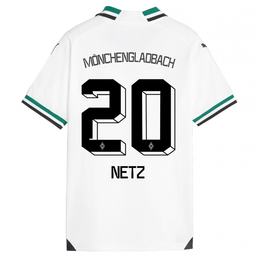 Kobiety Luca Netz #20 Biały Zielony Domowa Koszulka 2023/24 Koszulki Klubowe