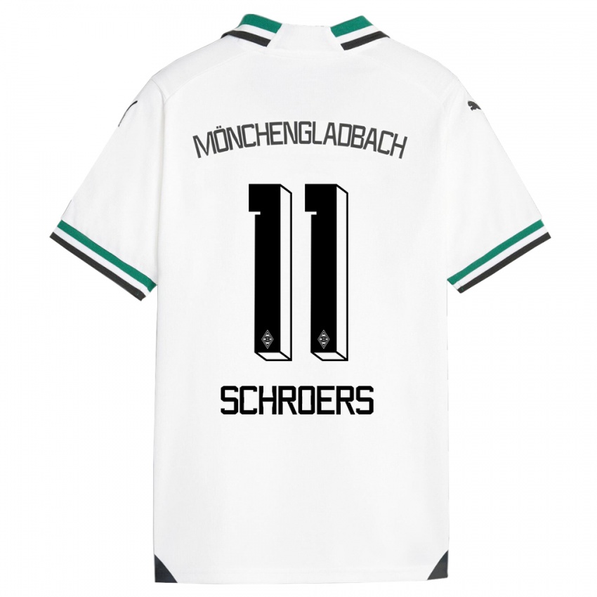 Kobiety Mika Schroers #11 Biały Zielony Domowa Koszulka 2023/24 Koszulki Klubowe