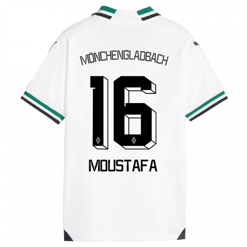 Kobiety Moustafa Ashraf Moustafa #16 Biały Zielony Domowa Koszulka 2023/24 Koszulki Klubowe