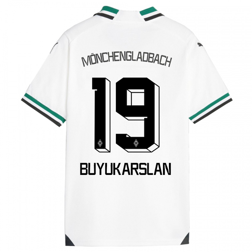 Kobiety Oguzcan Büyükarslan #19 Biały Zielony Domowa Koszulka 2023/24 Koszulki Klubowe