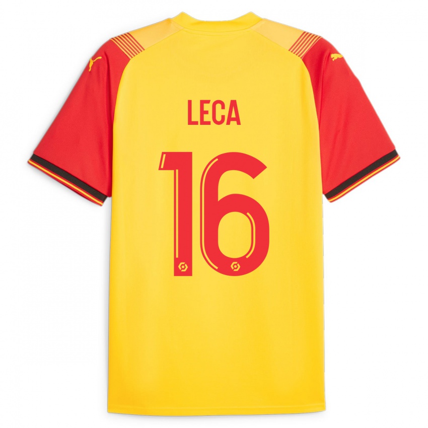 Kobiety Jean-Louis Leca #16 Żółty Domowa Koszulka 2023/24 Koszulki Klubowe