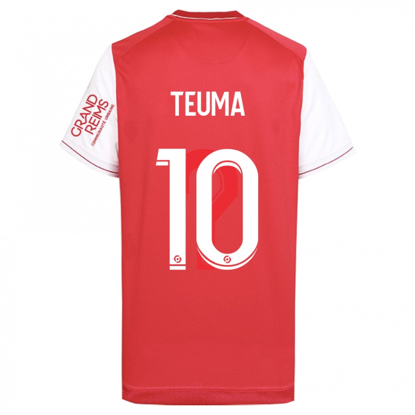 Kobiety Teddy Teuma #10 Czerwony Domowa Koszulka 2023/24 Koszulki Klubowe