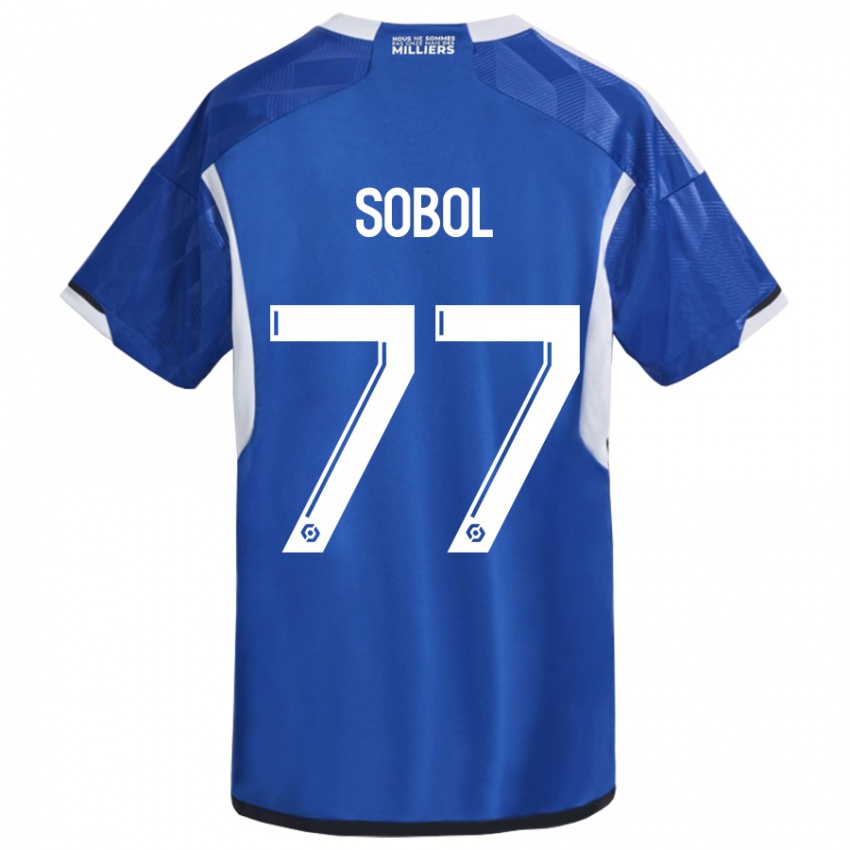 Kobiety Eduard Sobol #77 Niebieski Domowa Koszulka 2023/24 Koszulki Klubowe