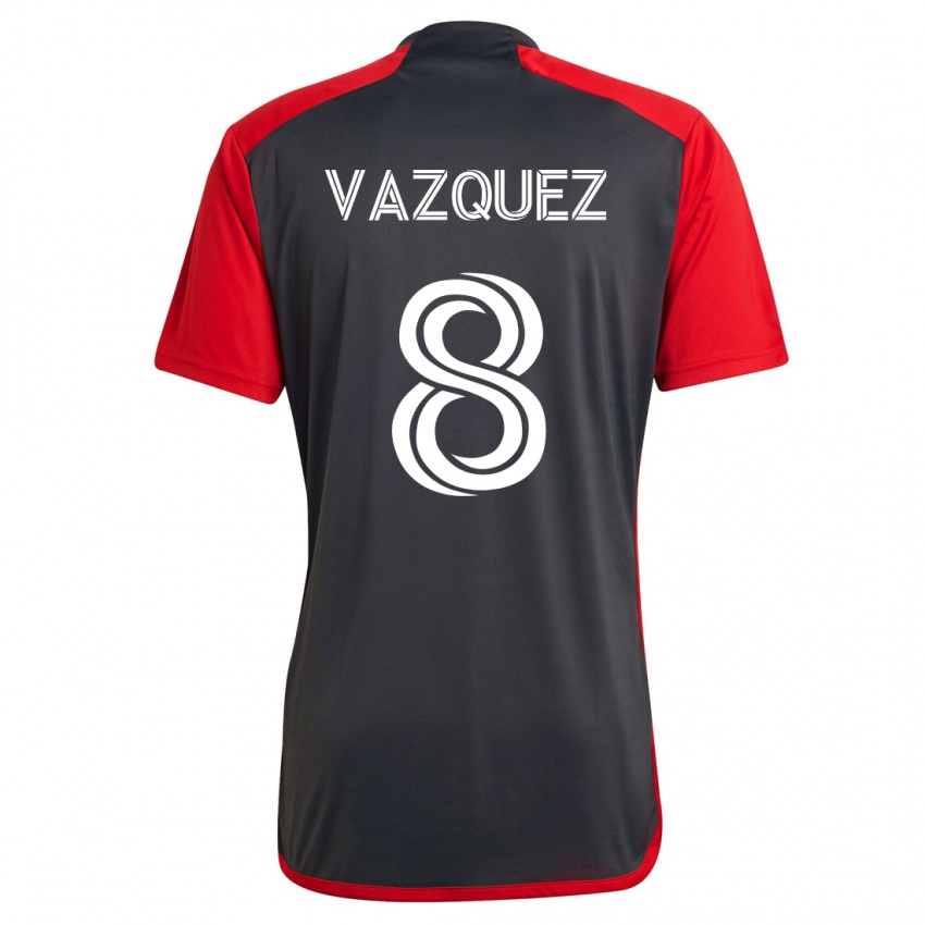 Kobiety Víctor Vázquez #8 Szary Domowa Koszulka 2023/24 Koszulki Klubowe