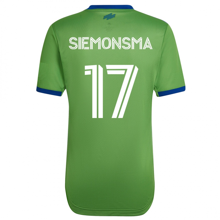 Kobiety Sianna Siemonsma #17 Zielony Domowa Koszulka 2023/24 Koszulki Klubowe