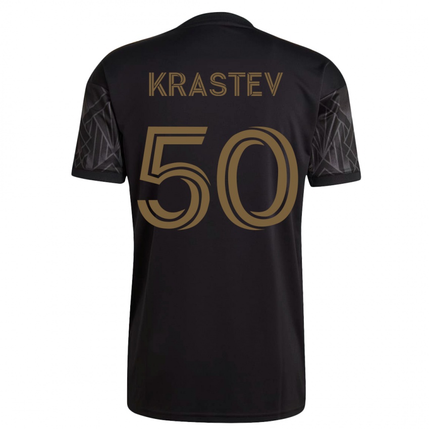 Kobiety Filip Krastev #50 Czarny Domowa Koszulka 2023/24 Koszulki Klubowe