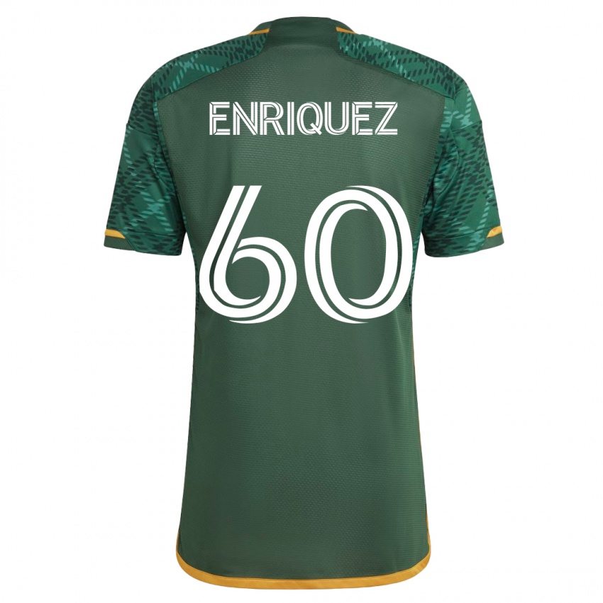 Kobiety Victor Enriquez #60 Zielony Domowa Koszulka 2023/24 Koszulki Klubowe