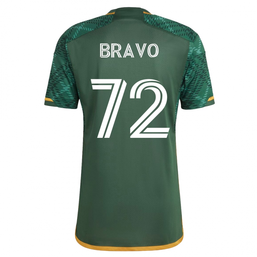 Kobiety Julian Bravo #72 Zielony Domowa Koszulka 2023/24 Koszulki Klubowe