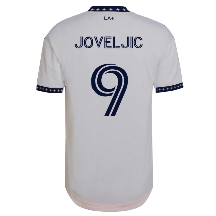 Kobiety Dejan Joveljic #9 Biały Domowa Koszulka 2023/24 Koszulki Klubowe