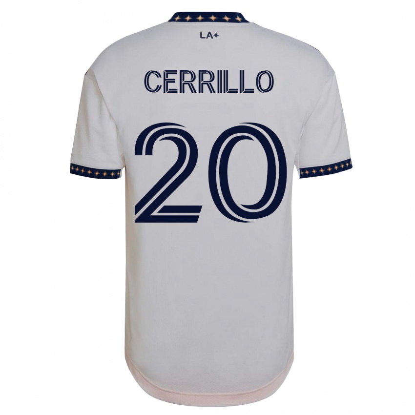Kobiety Edwin Cerrillo #20 Biały Domowa Koszulka 2023/24 Koszulki Klubowe