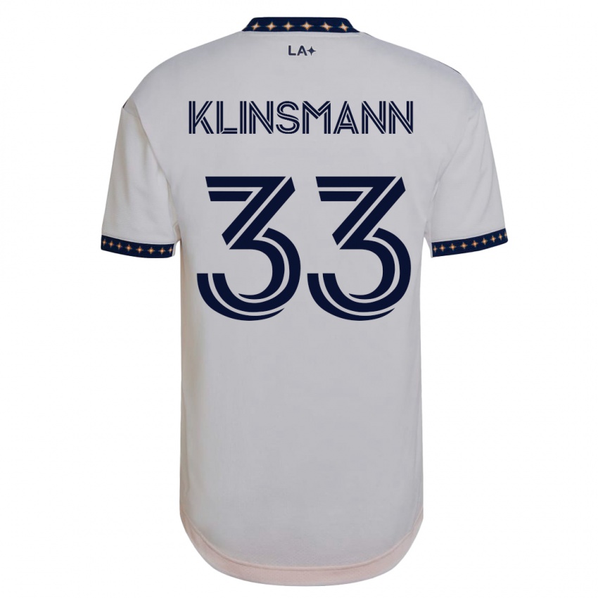 Kobiety Jonathan Klinsmann #33 Biały Domowa Koszulka 2023/24 Koszulki Klubowe