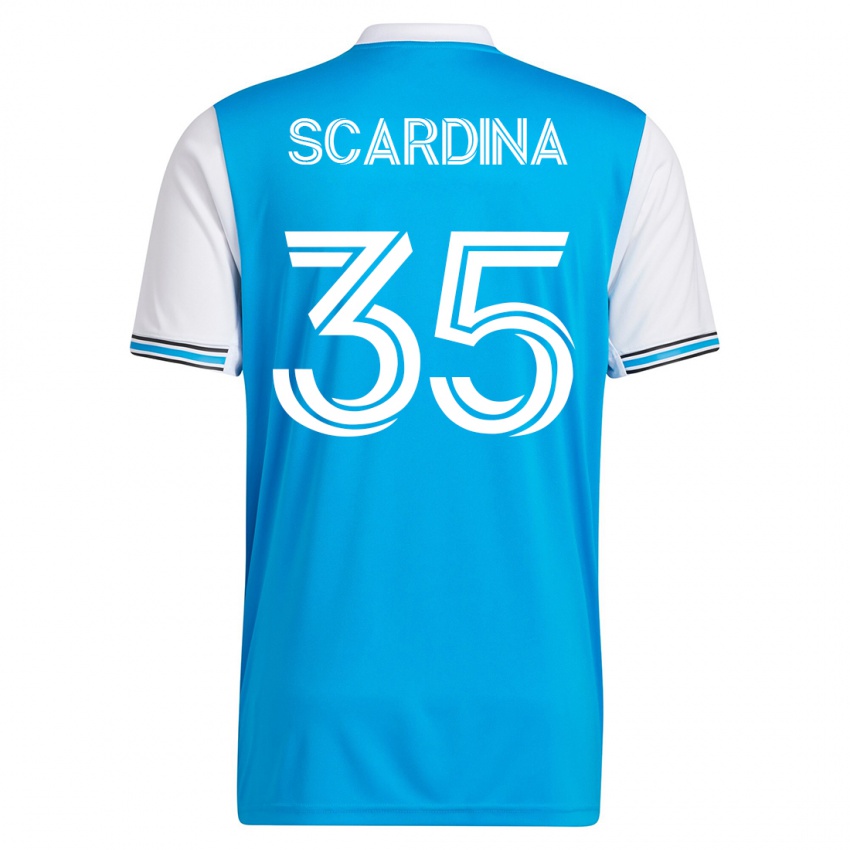 Kobiety Nick Scardina #35 Niebieski Domowa Koszulka 2023/24 Koszulki Klubowe