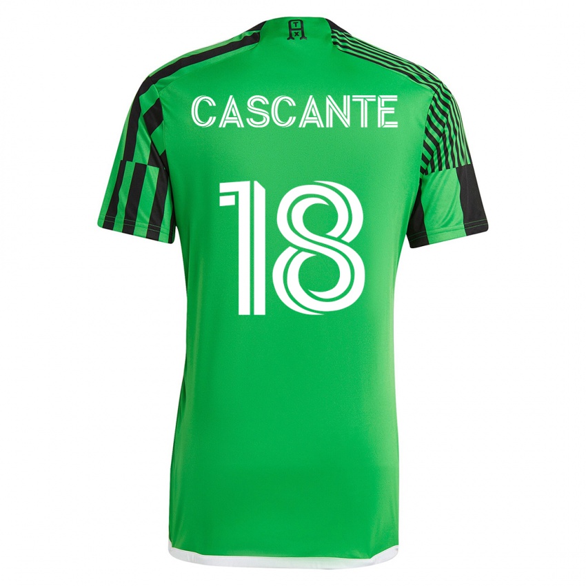 Kobiety Julio Cascante #18 Zielony Czarny Domowa Koszulka 2023/24 Koszulki Klubowe