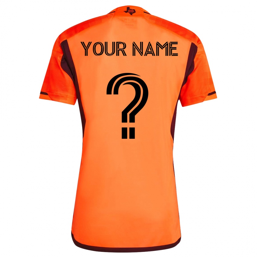 Kobiety Twoje Imię #0 Pomarańczowy Domowa Koszulka 2023/24 Koszulki Klubowe