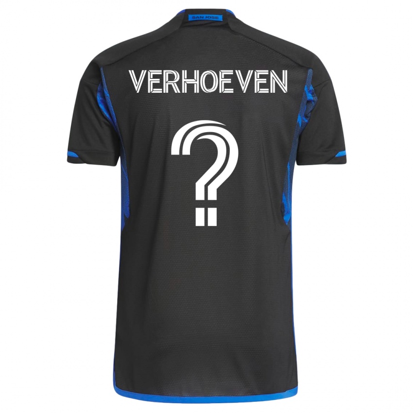 Kobiety Oscar Verhoeven #0 Niebiesko-Czarny Domowa Koszulka 2023/24 Koszulki Klubowe