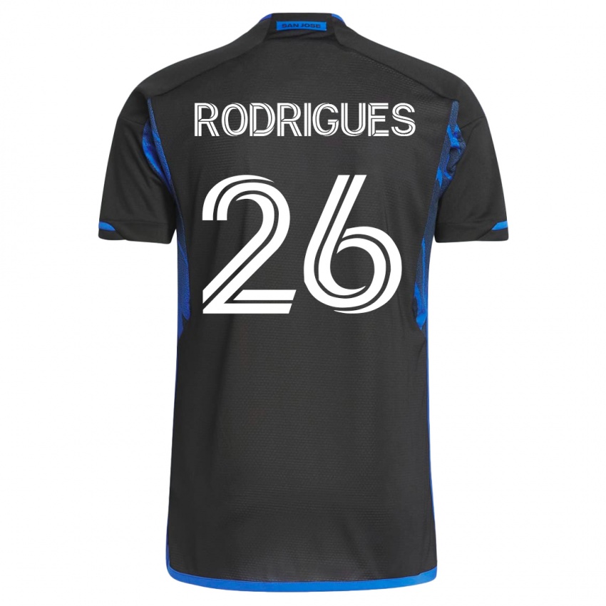 Kobiety Rodrigues #26 Niebiesko-Czarny Domowa Koszulka 2023/24 Koszulki Klubowe