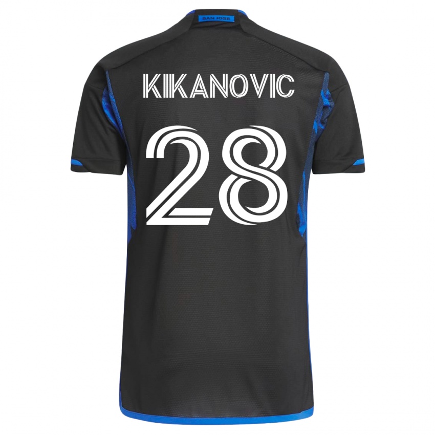 Kobiety Benjamin Kikanovic #28 Niebiesko-Czarny Domowa Koszulka 2023/24 Koszulki Klubowe