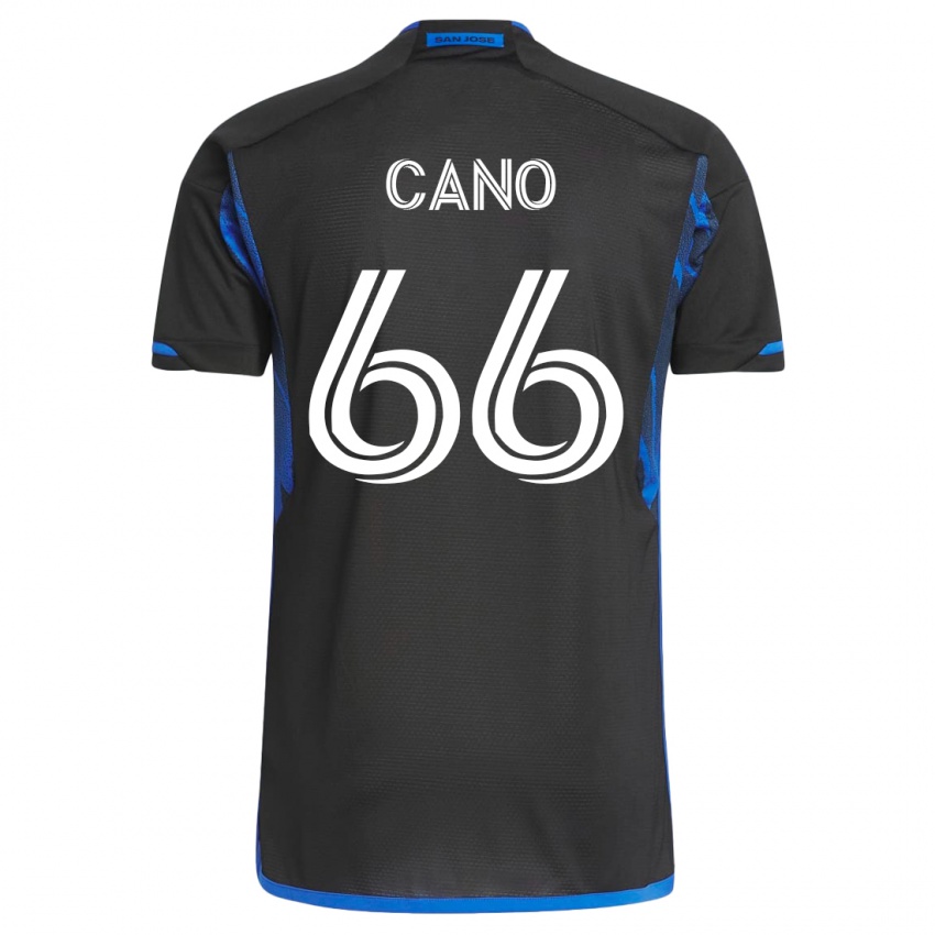 Kobiety Alejandro Cano #66 Niebiesko-Czarny Domowa Koszulka 2023/24 Koszulki Klubowe