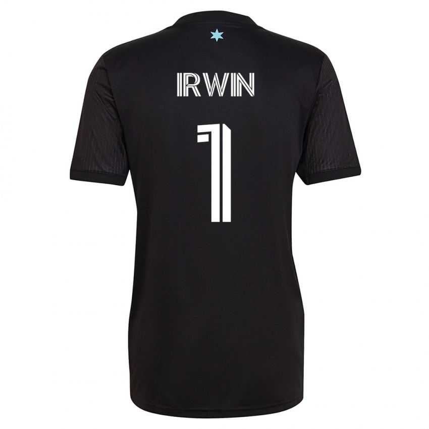 Kobiety Clint Irwin #1 Czarny Domowa Koszulka 2023/24 Koszulki Klubowe