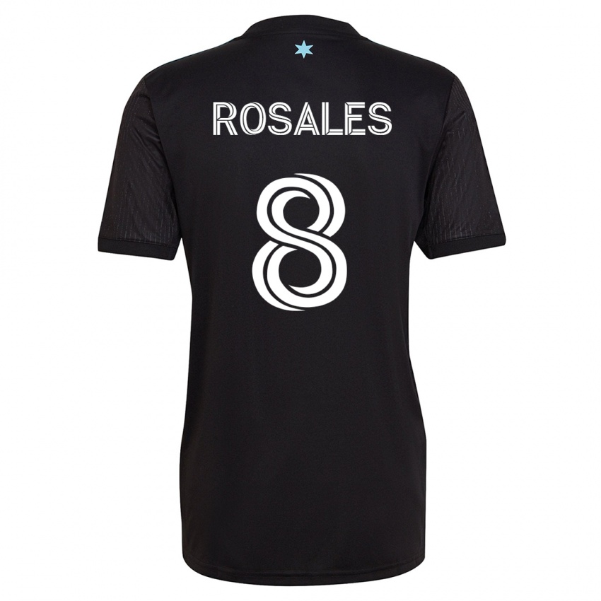 Kobiety Joseph Rosales #8 Czarny Domowa Koszulka 2023/24 Koszulki Klubowe