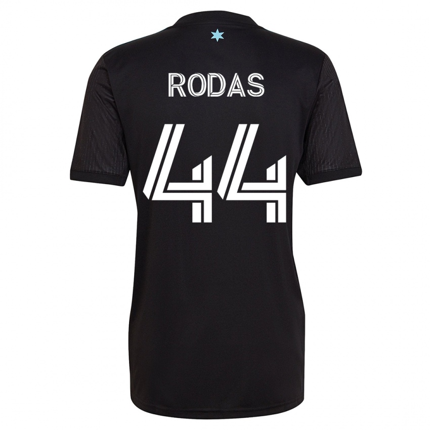 Kobiety Geremy Rodas #44 Czarny Domowa Koszulka 2023/24 Koszulki Klubowe