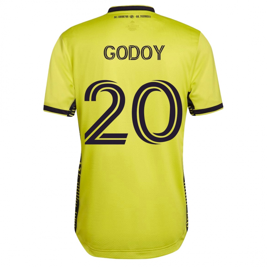 Kobiety Aníbal Godoy #20 Żółty Domowa Koszulka 2023/24 Koszulki Klubowe