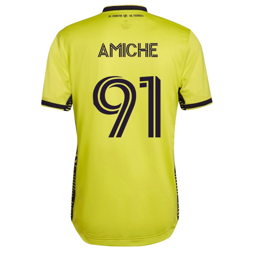 Kobiety Kemy Amiche #91 Żółty Domowa Koszulka 2023/24 Koszulki Klubowe