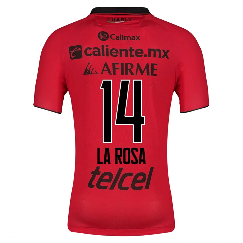 Kobiety Joselyn De La Rosa #14 Czerwony Domowa Koszulka 2023/24 Koszulki Klubowe