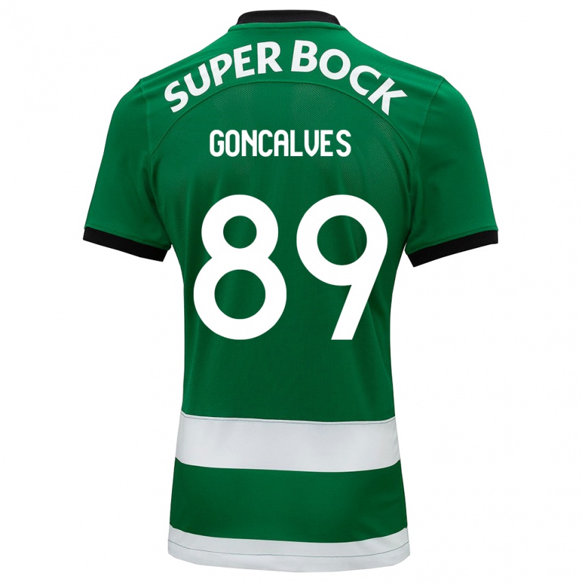 Kobiety Andre Goncalves #89 Zielony Domowa Koszulka 2023/24 Koszulki Klubowe