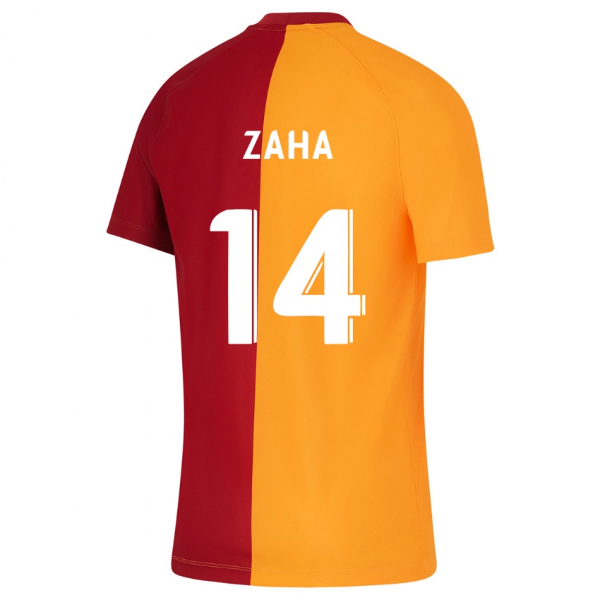 Kobiety Wilfried Zaha #14 Pomarańczowy Domowa Koszulka 2023/24 Koszulki Klubowe
