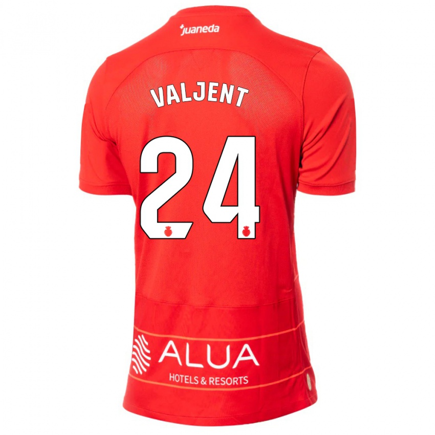 Kobiety Martin Valjent #24 Czerwony Domowa Koszulka 2023/24 Koszulki Klubowe