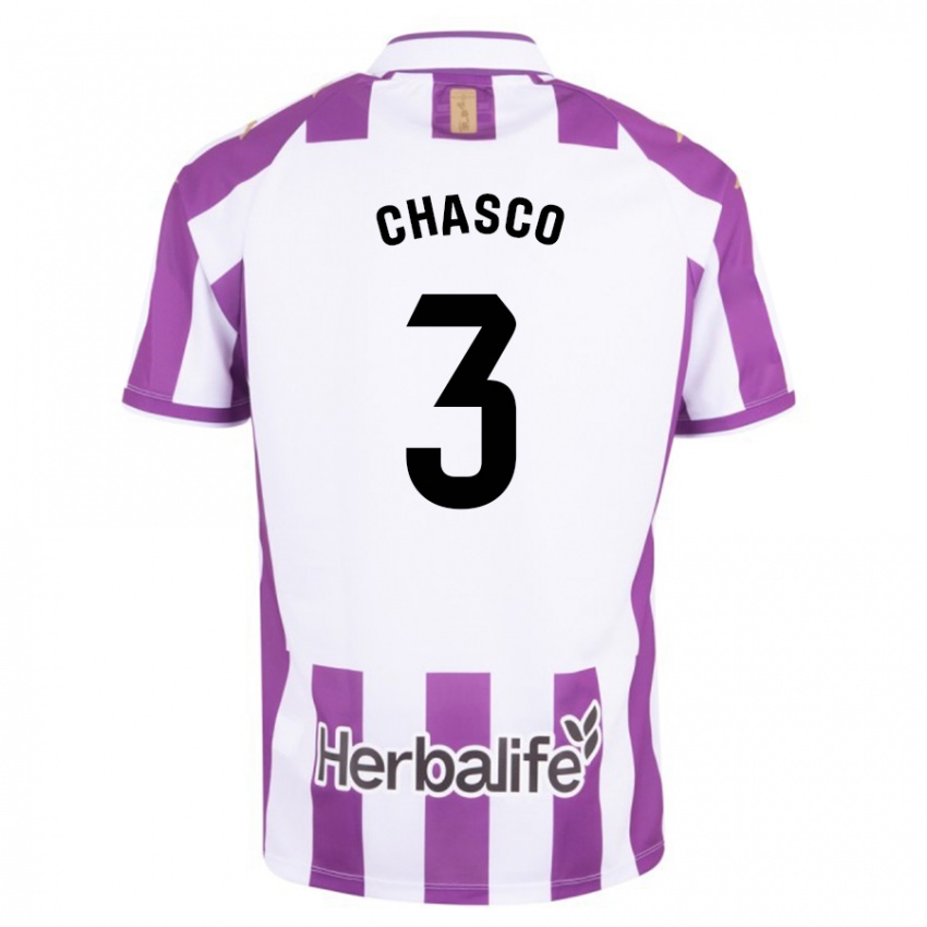 Kobiety Raúl Chasco #3 Purpurowy Domowa Koszulka 2023/24 Koszulki Klubowe