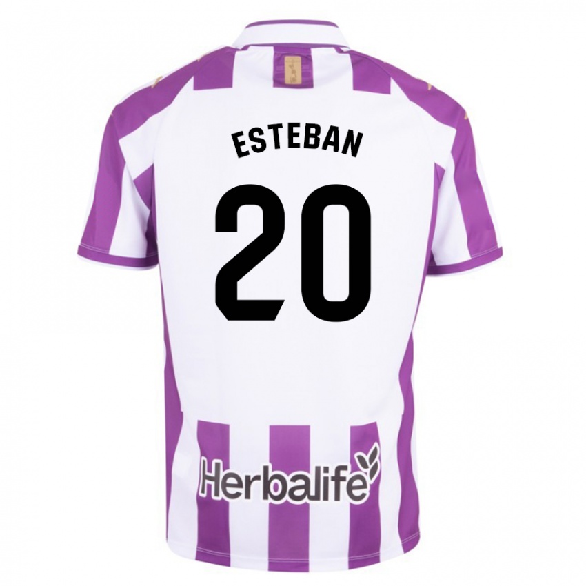 Kobiety Sergio Esteban #20 Purpurowy Domowa Koszulka 2023/24 Koszulki Klubowe