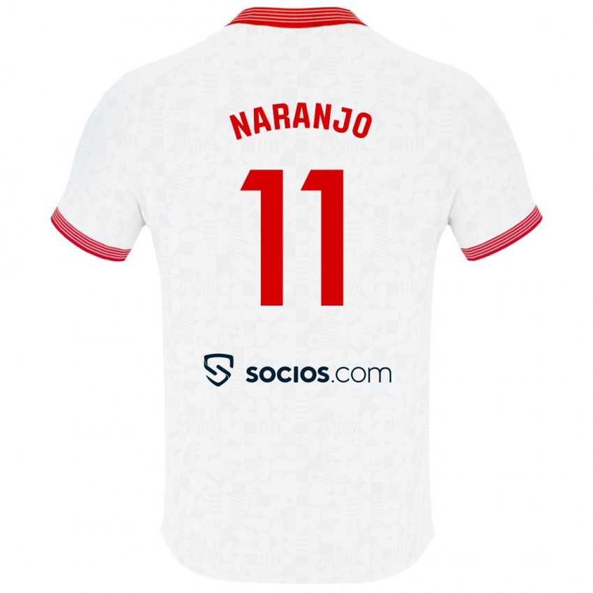Kobiety Mario Naranjo #11 Biały Domowa Koszulka 2023/24 Koszulki Klubowe