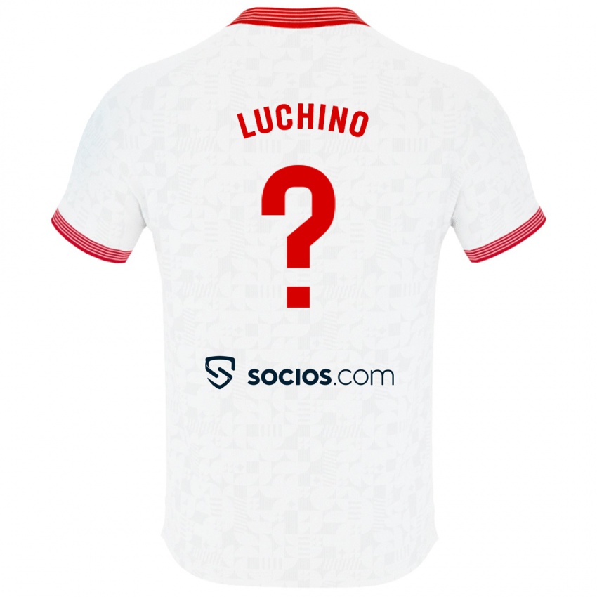 Kobiety Lorenzo Luchino #0 Biały Domowa Koszulka 2023/24 Koszulki Klubowe