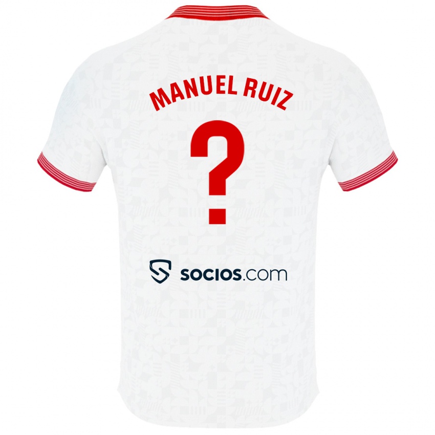 Kobiety José Manuel Ruiz #0 Biały Domowa Koszulka 2023/24 Koszulki Klubowe