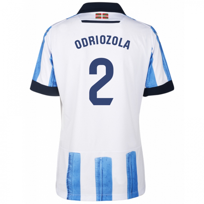 Kobiety Alvaro Odriozola #2 Niebiesko Biały Domowa Koszulka 2023/24 Koszulki Klubowe