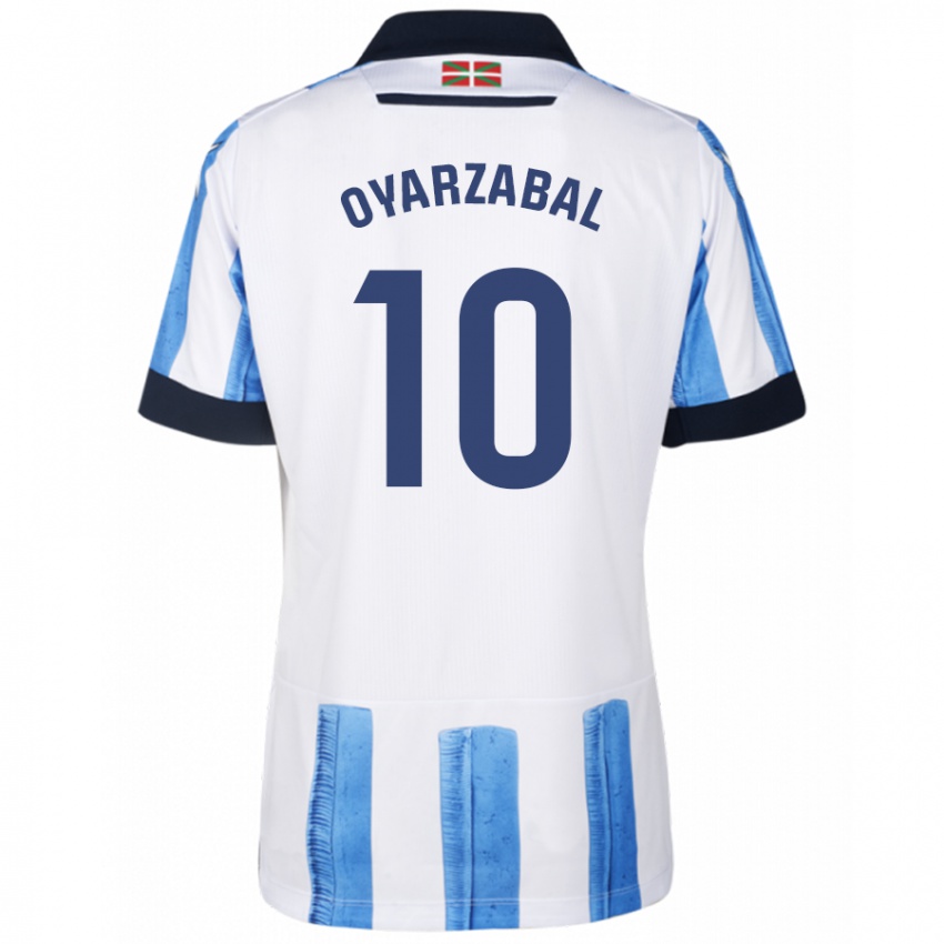 Kobiety Mikel Oyarzabal #10 Niebiesko Biały Domowa Koszulka 2023/24 Koszulki Klubowe