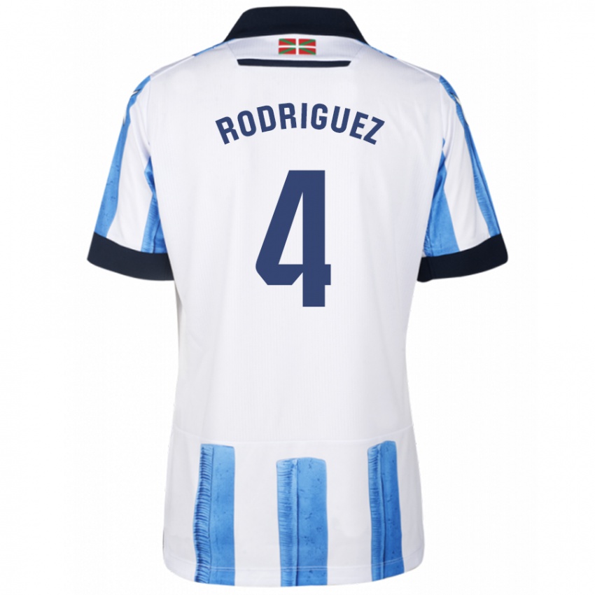Kobiety Peru Rodriguez #4 Niebiesko Biały Domowa Koszulka 2023/24 Koszulki Klubowe