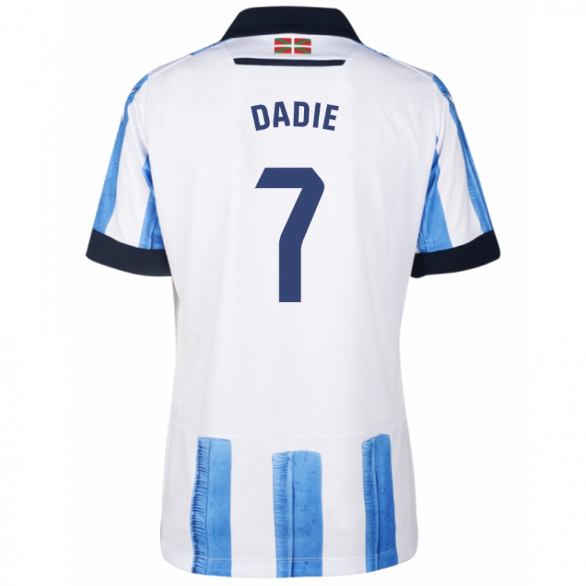 Kobiety Alberto Dadie #7 Niebiesko Biały Domowa Koszulka 2023/24 Koszulki Klubowe