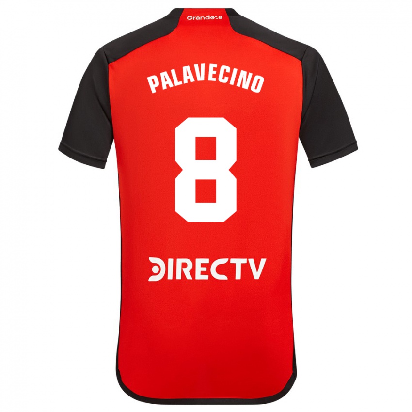 Kobiety Agustin Palavecino #8 Czerwony Wyjazdowa Koszulka 2023/24 Koszulki Klubowe