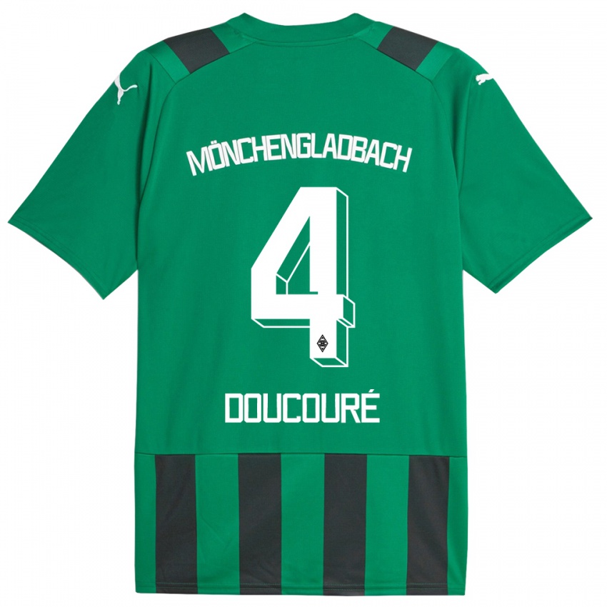 Kobiety Mamadou Doucoure #4 Czarny Zielony Wyjazdowa Koszulka 2023/24 Koszulki Klubowe