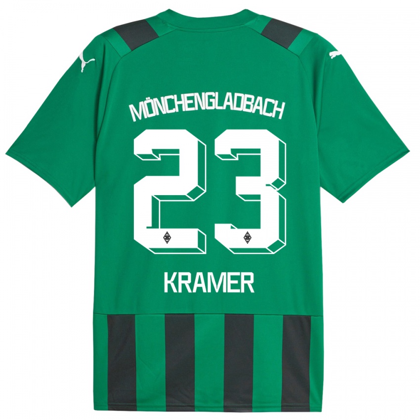 Kobiety Christoph Kramer #23 Czarny Zielony Wyjazdowa Koszulka 2023/24 Koszulki Klubowe