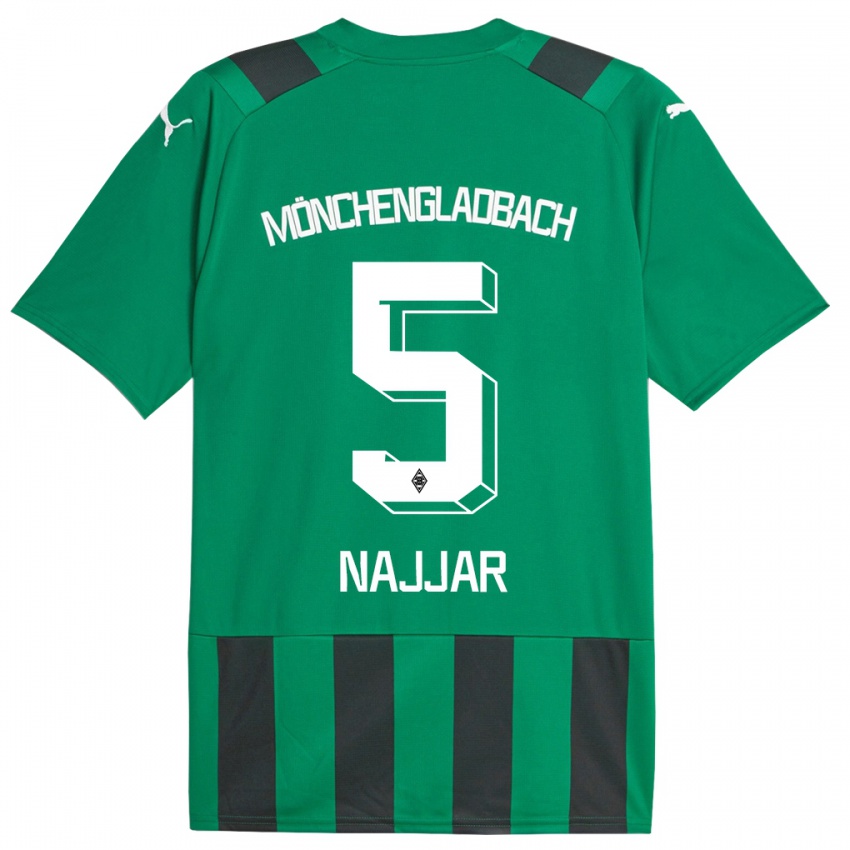 Kobiety Jamil Najjar #5 Czarny Zielony Wyjazdowa Koszulka 2023/24 Koszulki Klubowe