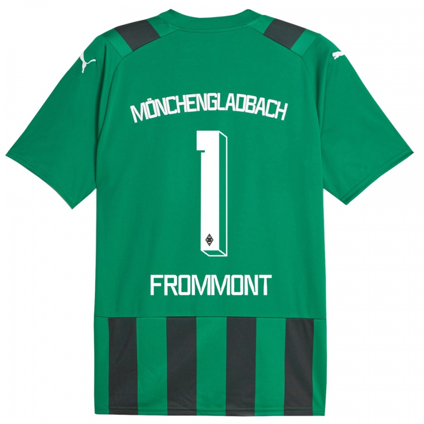 Kobiety Romina Frommont #1 Czarny Zielony Wyjazdowa Koszulka 2023/24 Koszulki Klubowe