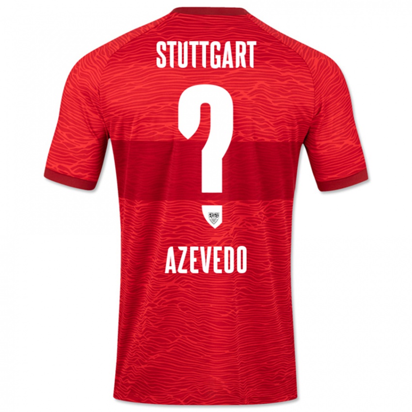 Kobiety Alexandre Azevedo #0 Czerwony Wyjazdowa Koszulka 2023/24 Koszulki Klubowe