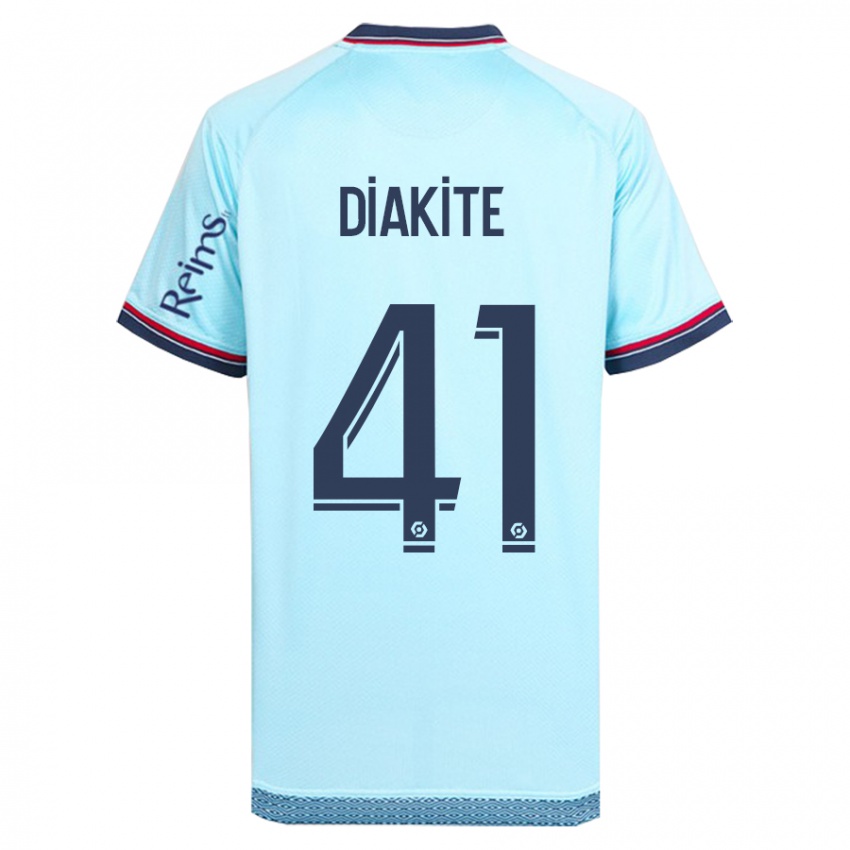 Kobiety Ibrahim Diakité #41 Niebieskie Niebo Wyjazdowa Koszulka 2023/24 Koszulki Klubowe
