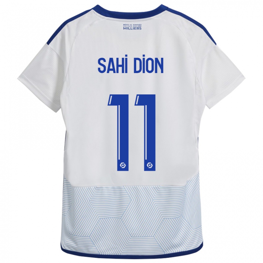Kobiety Moïse Sahi Dion #11 Biały Wyjazdowa Koszulka 2023/24 Koszulki Klubowe