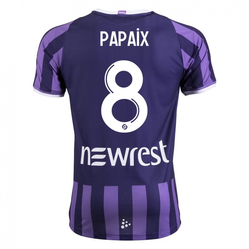 Kobiety Pauline Papaix #8 Purpurowy Wyjazdowa Koszulka 2023/24 Koszulki Klubowe